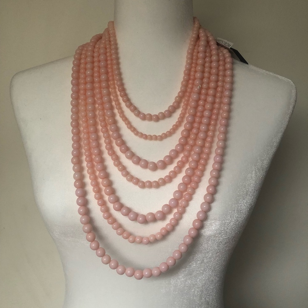 BaubleBar Pink Beaded Necklace